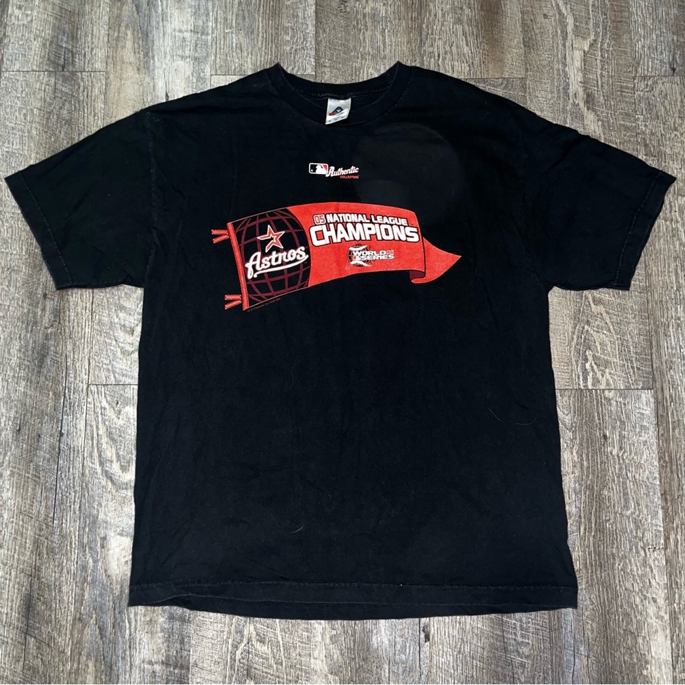 Vintage Houston Astros 2005 National Champions Black T Shirt Size X-Large